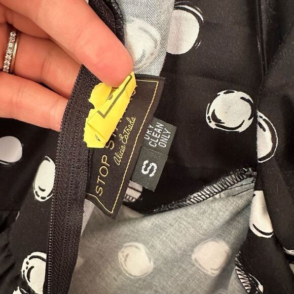 Stop Staring Women’s Jitterbug 1950s Retro Pinup Rockabilly Black and White Swin - Picture 8 of 9